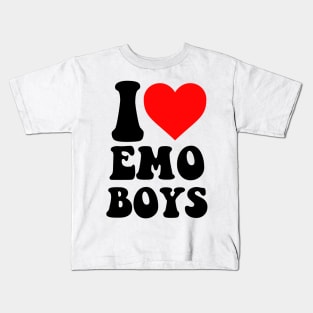 I Love Emo Boys Kids T-Shirt